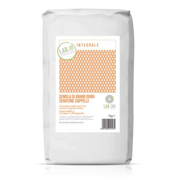 Semola di grano duro antico - Varietà Senatore Cappelli Integrale - 1kg